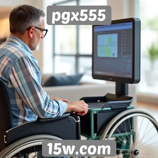 Acessibilidade e interface do site pgx555 em destaque